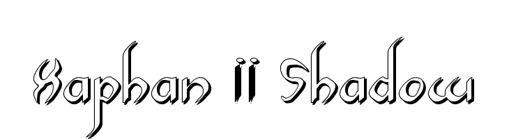 Xaphan II Shadow  नि: शुल्क फ़ॉन्ट्स डाउनलोड