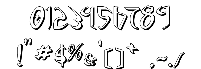 Xaphan II Shadow Font OTHER CHARS