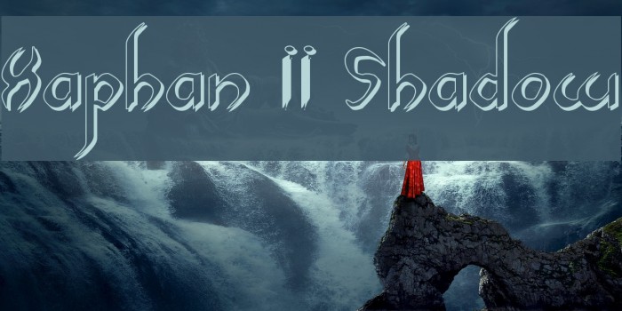 Xaphan II Shadow Font examples