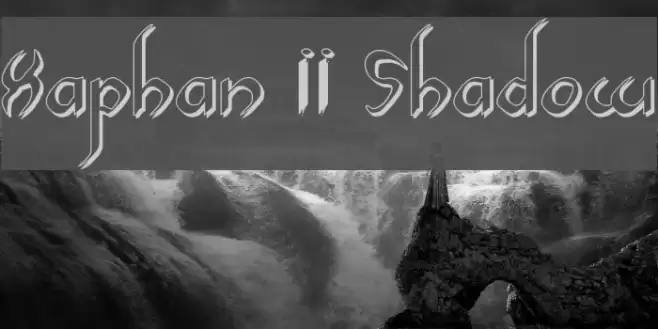 Xaphan II Shadow Font examples