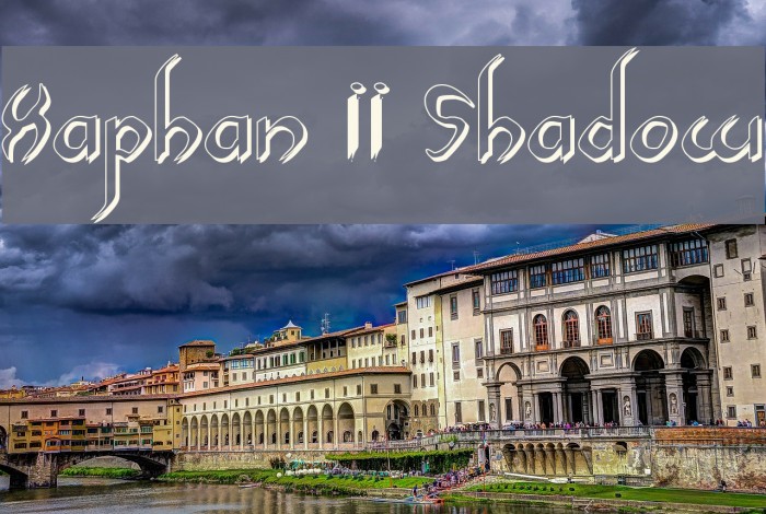 Xaphan II Shadow Font examples