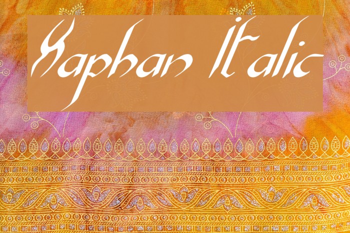 Xaphan Italic Font examples