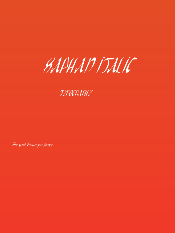 Xaphan Italic Poster