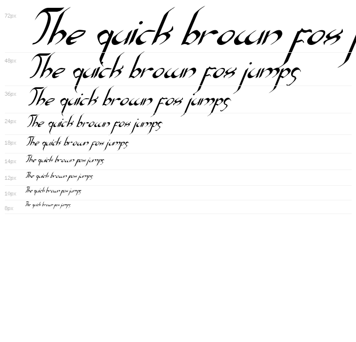 Xaphan Italic Waterfall