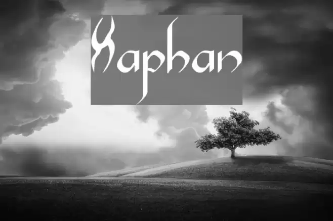 Xaphan Шрифта examples