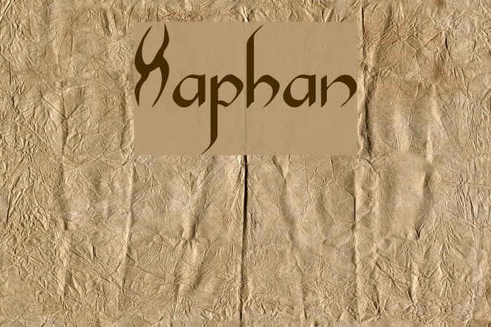Xaphan Шрифта examples