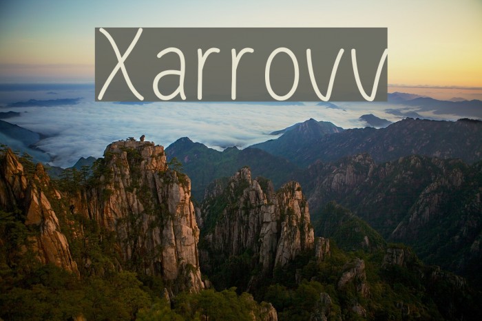 Xarrovv Font examples
