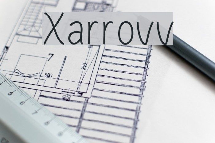 Xarrovv Font examples