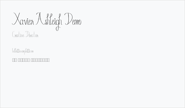 Xavier Ashleigh Demo Business Card