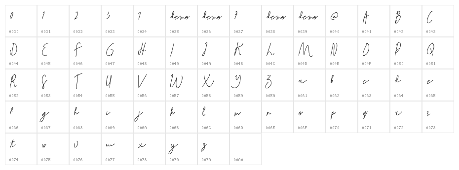 Xavier Eskimo Character Map