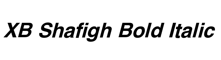 XB Shafigh Bold Italic  font caratteri gratis