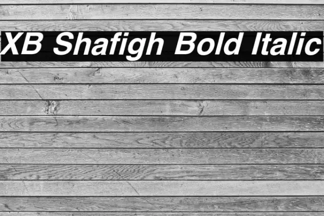 XB Shafigh Bold Italic Example 2