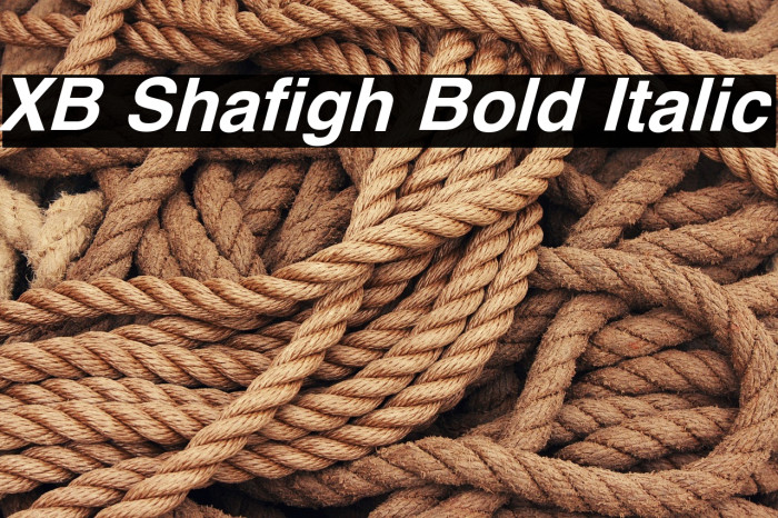 XB Shafigh Bold Italic Example 3