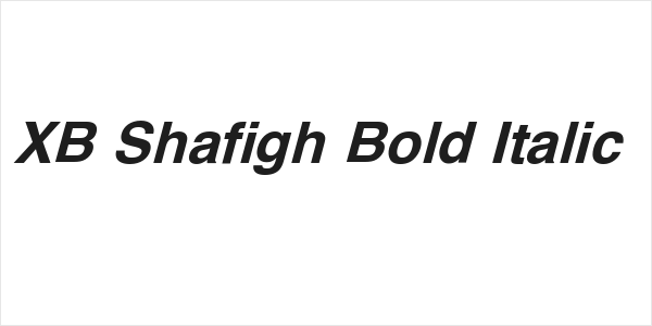 XB Shafigh Bold Italic Logo