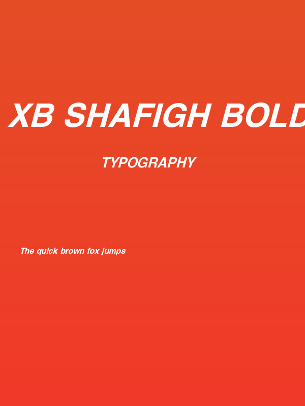 XB Shafigh Bold Italic Poster