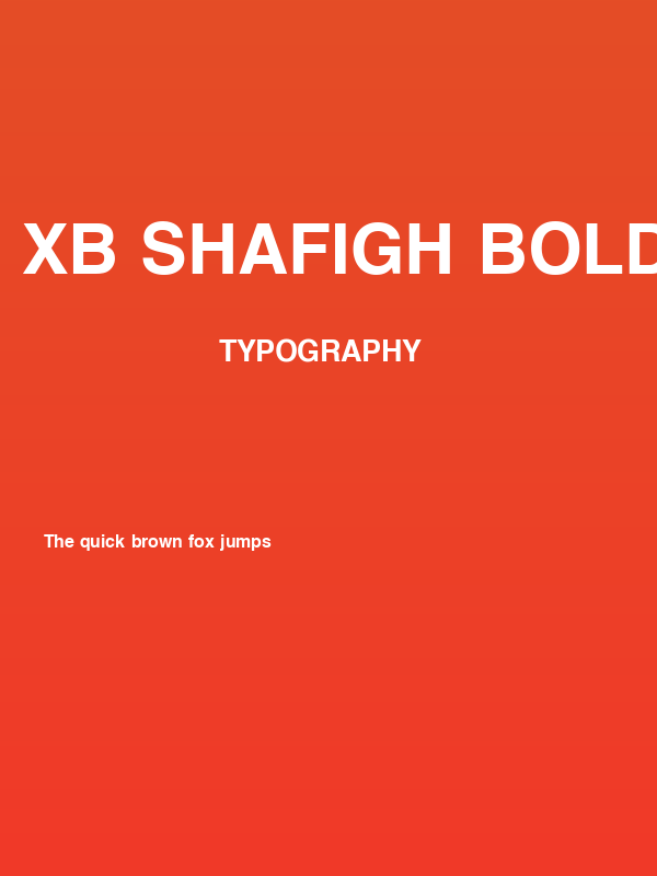 XB Shafigh Bold Poster