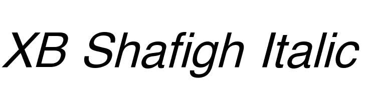 XB Shafigh Italic  नि: शुल्क फ़ॉन्ट्स डाउनलोड