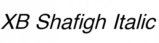 XB Shafigh Italic  Free Fonts Download