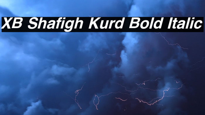 XB Shafigh Kurd Bold Italic Example 2