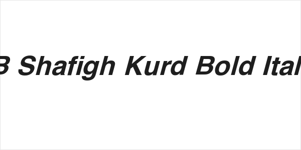 XB Shafigh Kurd Bold Italic Logo