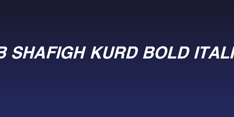 XB Shafigh Kurd Bold Italic Social Header