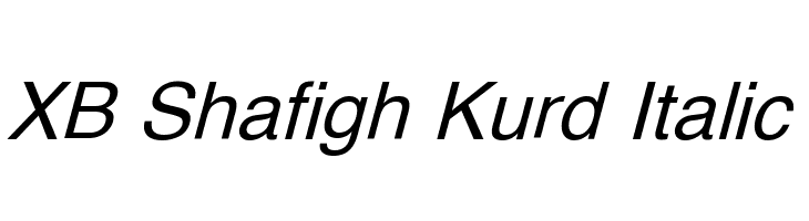 XB Shafigh Kurd Italic  baixar fontes gratis