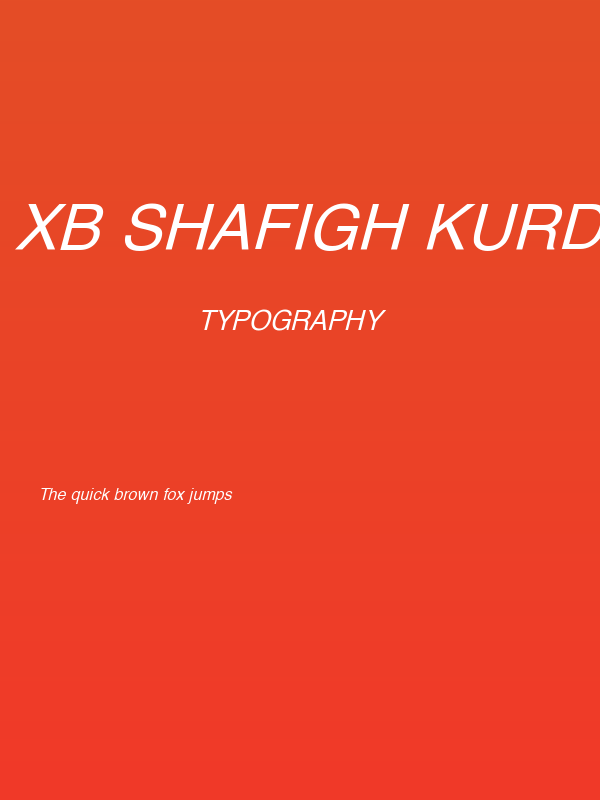 XB Shafigh Kurd Italic Poster