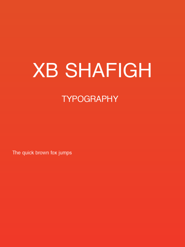 XB Shafigh Poster