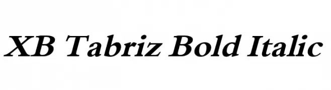 XB Tabriz Bold Italic  Frei Schriftart Herunterladen
