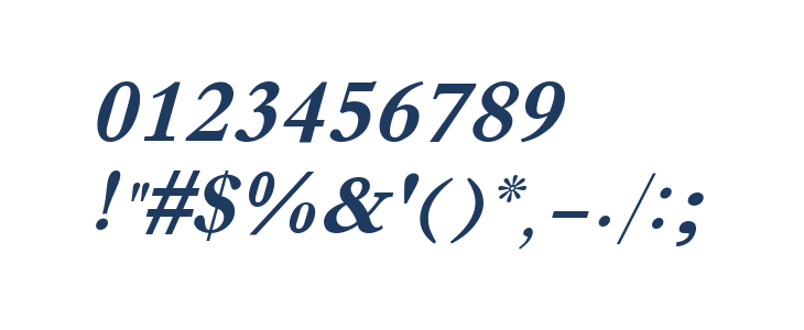 XB Tabriz Bold Italic Other Characters