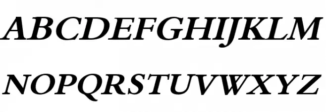 XB Tabriz Bold Italic Font Litere mari