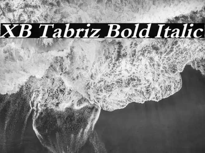 XB Tabriz Bold Italic Font examples