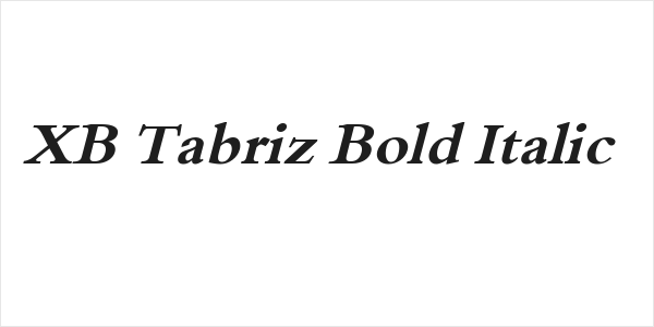 XB Tabriz Bold Italic Logo