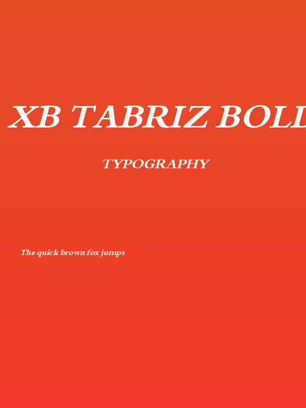 XB Tabriz Bold Italic Poster