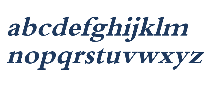 XB Tabriz Bold Italic Lowercase