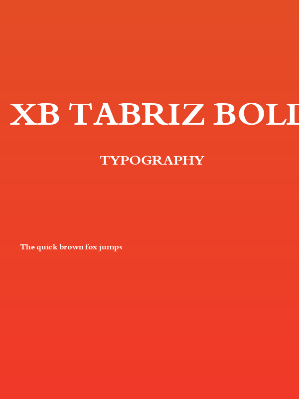XB Tabriz Bold Poster