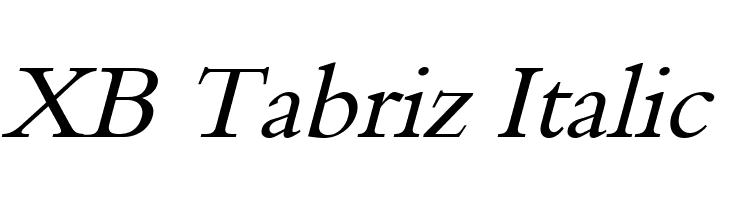XB Tabriz Italic  Free Fonts Download