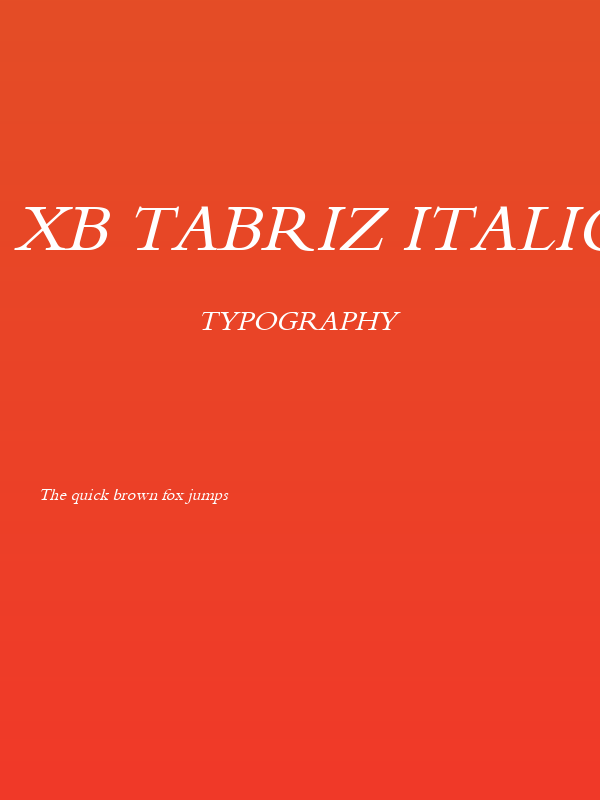XB Tabriz Italic Poster