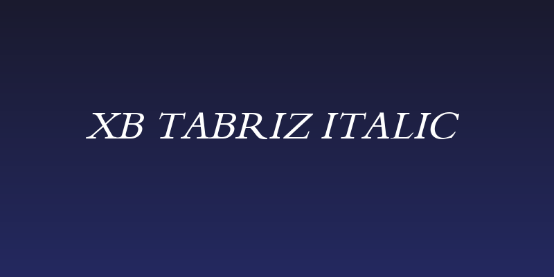 XB Tabriz Italic Social Header