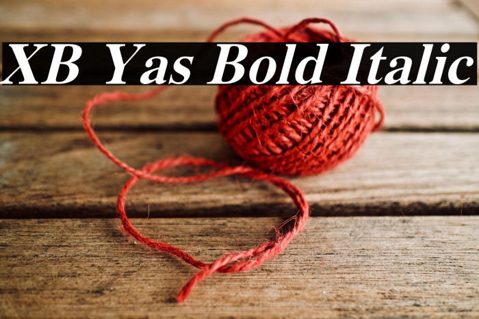 XB Yas Bold Italic Example 1