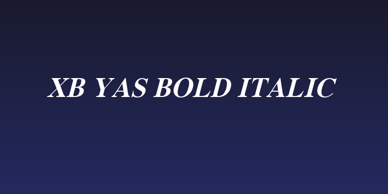 XB Yas Bold Italic Social Header