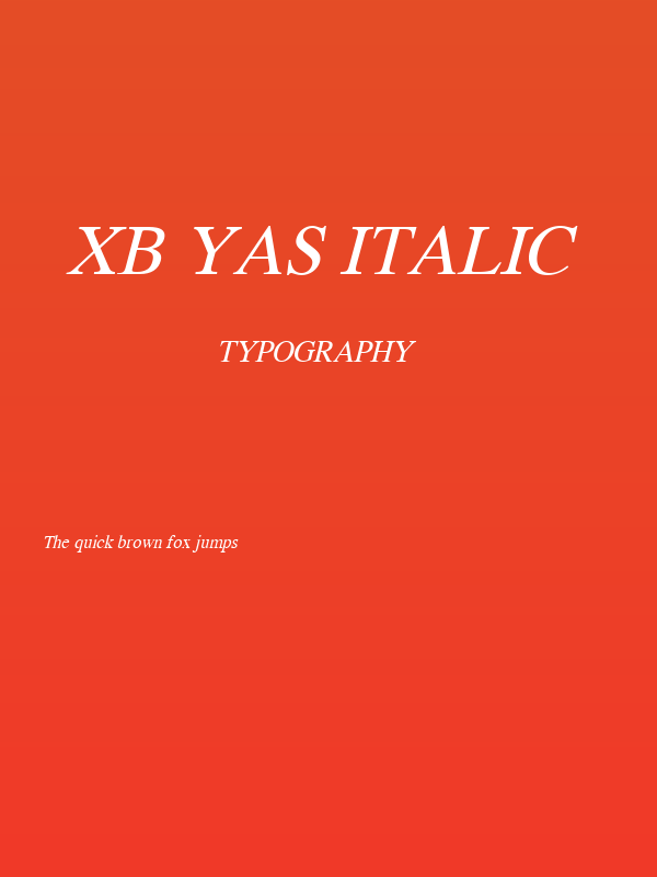 XB Yas Italic Poster