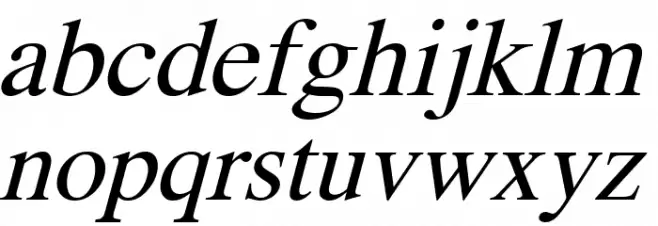 XB Yas Italic फ़ॉन्ट लोअरकेस
