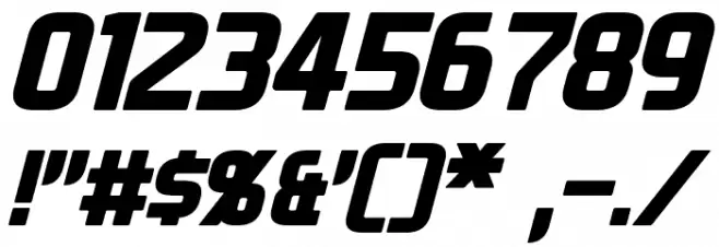 XBall Italic フォント その他の文字