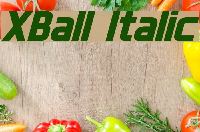 XBall Italic Font examples