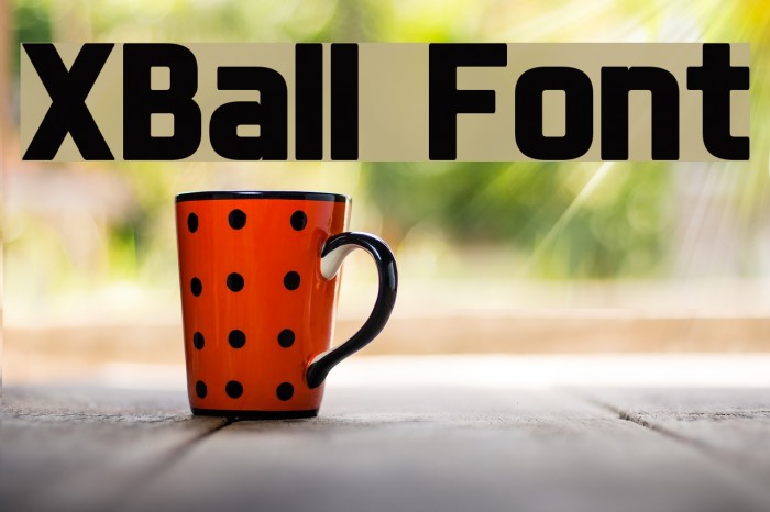 XBall Schriftart examples