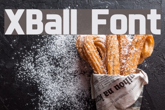 XBall Schriftart examples
