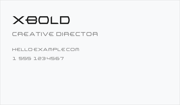 XBold Business Card