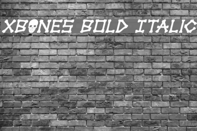 xBONES Bold Italic Font examples
