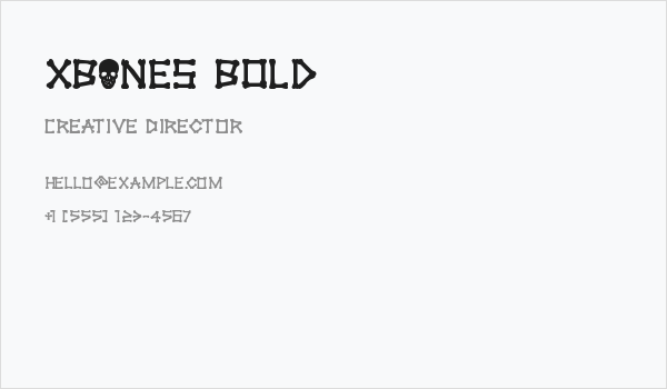 xBONES Bold Business Card